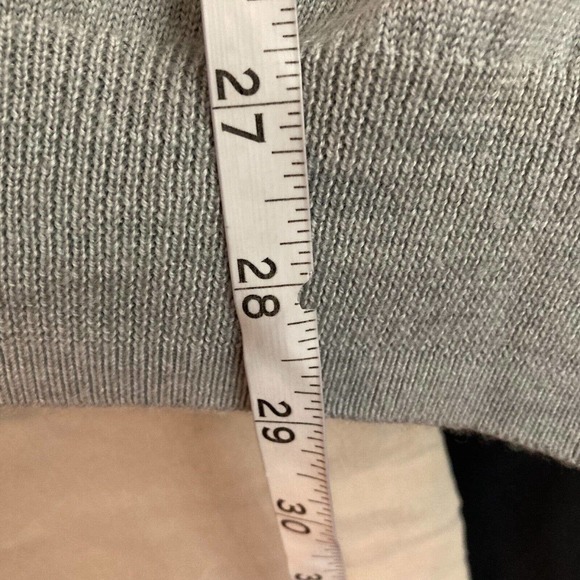 Jos. A Bank Sweater Mens Sz XXL Gray Merino Wool 1/4 Zip Pullover Lightweight - Picture 6 of 7